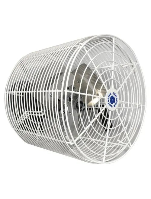 Schaefer Versa-Kool Circulation Fan 12 in w/ Tapered Guards, Cord & Mount - 1470 CFM
